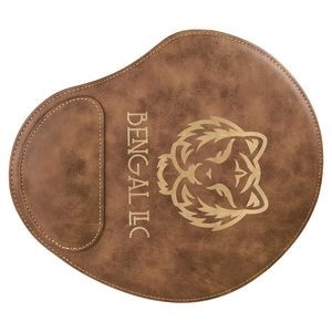 Rustic Brown Laserable Leatherette Mouse Pad (9" x 10 1/4)