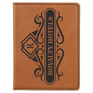 Rawhide Brown Laserable Leatherette Passport Holder (4 1/4