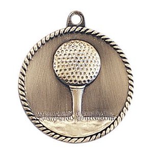 2" High Relief Medal-Golf