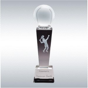 8.75" Crystal F.Tennis Award