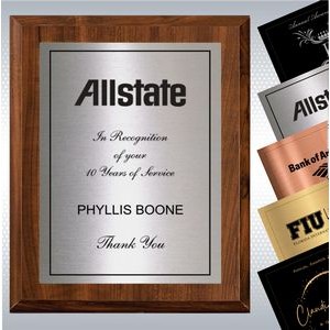 6"x8" Cherry Finish Plaque w/ Single Engraved Plate