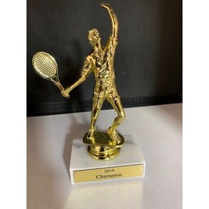Tennis Trophy On Marble Base-Male