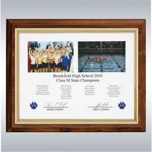 Cherry Wood Finish With Gold Certificate Frame (10.5" x 13")