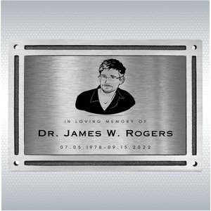 Black/Silver Exterior Grade Rectangle Cast Aluminum Sign with 4 Mounting Screws (10"x8")