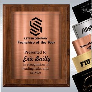 5"x7" Cherry Finish Wood Plaque w/ Single Engraved Plate