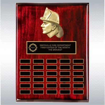 Fire Fighter Perpetual Plaque Award (18" X 24")