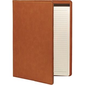 Rawhide Brown Leatherette Portfolio w/Notepad (9.5 x 12")