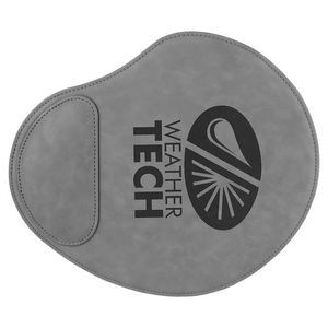 Gray Laserable Leatherette Mouse Pad (9" x 10 1/4")