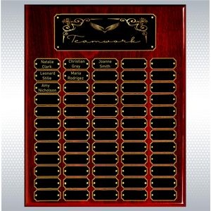 Rosewood Piano Finish 60 Plate Perpetual Plaque (16" x 20")