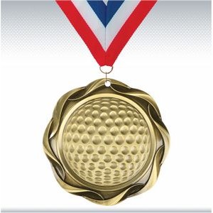 3" Gold Fusion Golf Medal