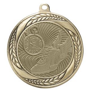 Laurel Wreath Track Medal w/Red White & Blue Ribbon