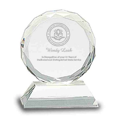 Round Crystal Award (4.5"x5")
