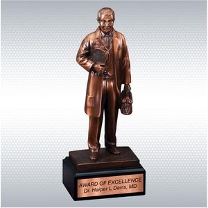 11 1/2" Premium Gallery Sculpture Bronze American Hero M.D. Doctor Physician Trophy Award