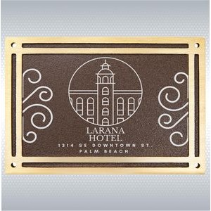 Bronze/Brown Rectangle Cast Aluminum Sign with 4 Mounting Screws (6"x4")