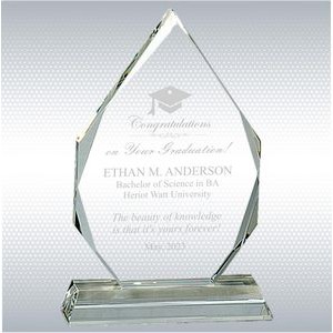 9" Prism Optical Crystal Graduation Gift Award