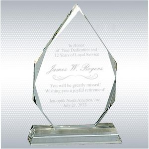 10.75" Prism Optical Crystal Retirement Gift Award