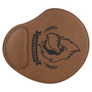 Dark Brown Laserable Leatherette Mouse Pad (9" x 10 1/4")