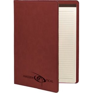 Rose Red Leatherette Mini Portfolio w/Notepad (7"x 9")