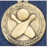 2.5" Stock Cast Medallion (Bowling Pins & Ball)