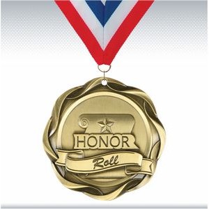 3" Gold Fusion Honor Roll Medal