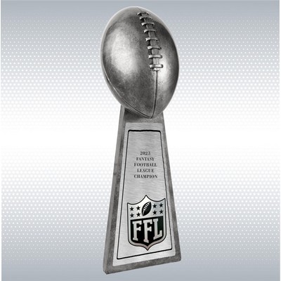 10 1/4" Antique Silver Football Award