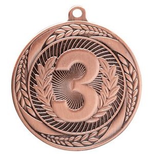 Laurel Wreath Third Place Medal w/ Red White & Blue Ribbon