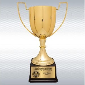 17 1/2" Gold Completed Zinc Cup Trophy On Plastic Base