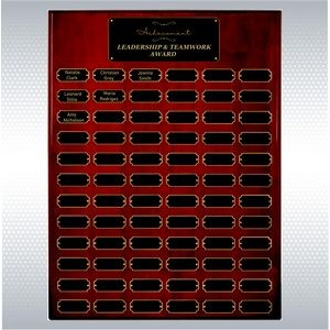 Rosewood Piano Finish 72 Plate Perpetual Plaque (18" x 24")
