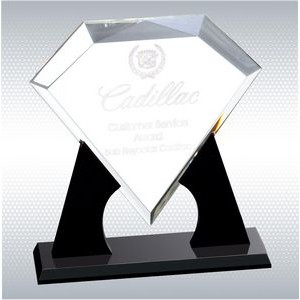 11.75" x 12" Clear Diamond Acrylic Award