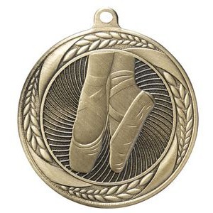 Laurel Wreath Ballerina Medal w/Red White & Blue Ribbon