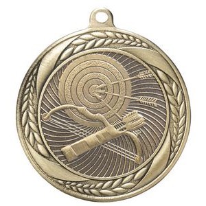 Laurel Wreath Archery Medal w/Red White & Blue Ribbon