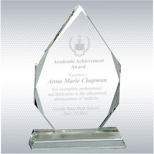 9" Prism Optical Crystal Academic Achievement Gift Award