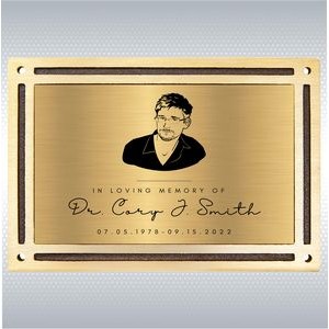 Bronze/Brown Rectangle Cast Aluminum Sign with 4 Mounting Screws (10"x8")