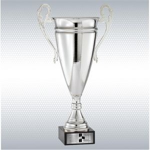 25.75" Full Metal Italian Cup Trophy On Genuine Marble Base