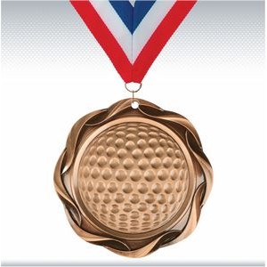 3" Bronze Fusion Golf Medal