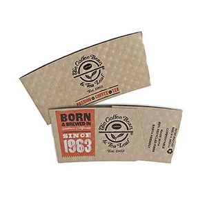 Large Kraft "ECONO" Hot Cup Sleeves - Flexographic Printed
