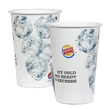 16 Oz. Double Poly Coated Paper Cold Cup - Flexographic Printed