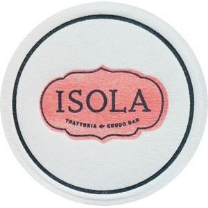 3-3/8" Round, Multi-Ply Cellulose Coaster W/Poly-seal Backing
