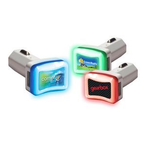Light-Up Dual USB Charger - Full Color
