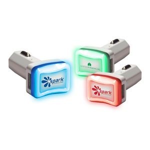 Light-Up Dual USB Charger - Pad Print