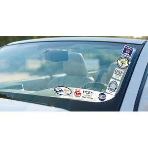 Full Color Inside Window Parking Permit Decal w/Numbering