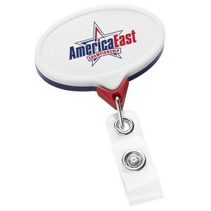 Jumbo Patriot Oval Retractable Badge Reel