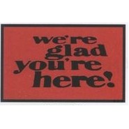 Olefin Standard Design Personalized Carpet (We're Glad You're Here) (4'x10')