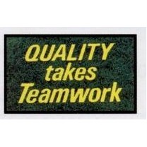 Olefin Quality & Safety Design Indoor/Outdoor Carpet (Quality Takes Teamwork) (4'x10')
