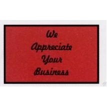 Logo Pin™ Standard Design Personalized Carpet (We Appreciate Your Business) (4'x8')