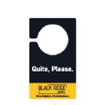Non-Numbered Large Circular Cut Out Hang Tag w/1 Side Imprint (2¾"x4¾")