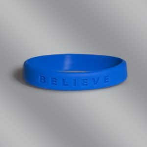 Blue Believe Stock Silicone Bracelet