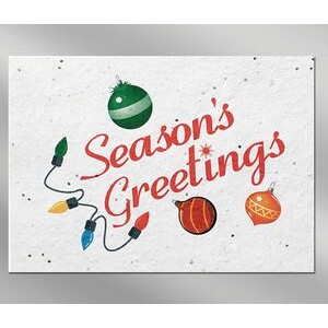 Seasons Floral Seed Paper Holiday Card w/o Inside Message