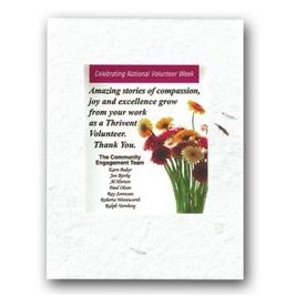 Floral Seed Paper Square Window Card