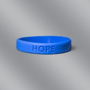 Blue Hope Stock Silicone Bracelet